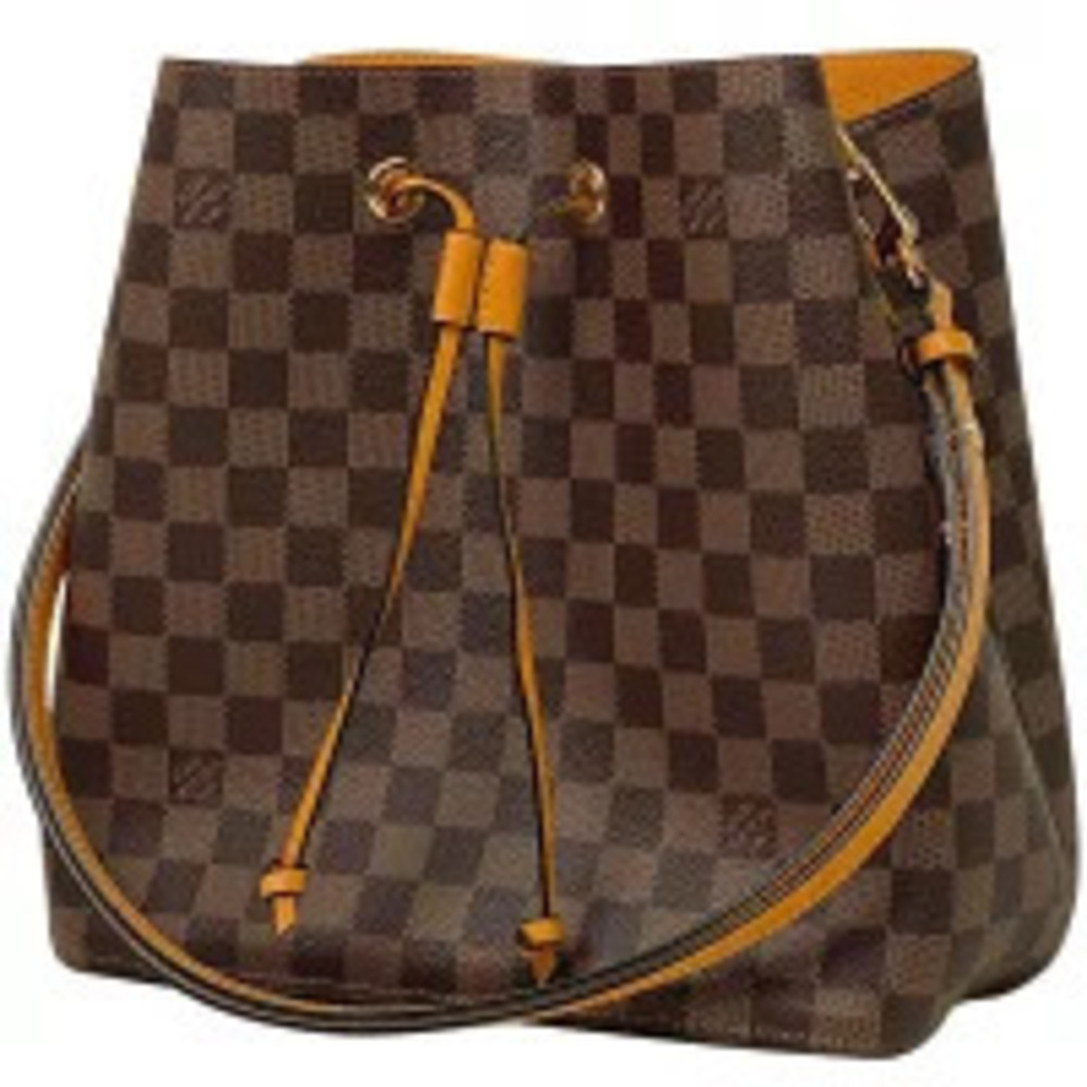 Louis Vuitton Neo Noe drawstring shoulder bag Damier saffron yellow brown
